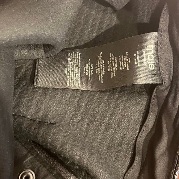 MAJE Jinili Black Tweed Button Front Skirt SZ40(L) - Picture 7 of 8